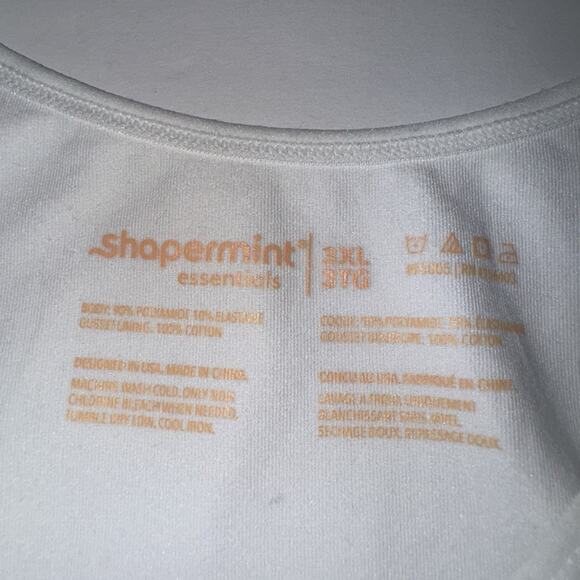 Shapermint Essentials Womens Scoop Neck Long Sleeve Bodysuit 3XL Snap Closure - Picture 3 of 7